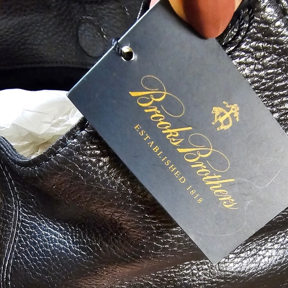 Brooks Brothers Black Pebbeled Leather Shoulder Sachel Handbag NWT - Picture 4 of 14